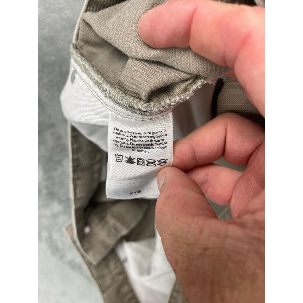 Eddie Bauer Men's Corduroy Jeans 36x32 (Real 36x29) Grayish Tan Tapered - Picture 7 of 9